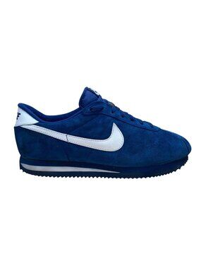 Nike Men’s Blue Suede White Swoosh Detail Retro Cortez Sneakers Size 12